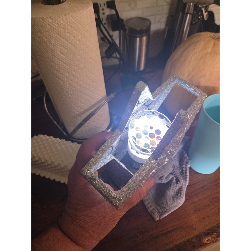 LED Projector Christmas Tree Topper Silver Color 10 In - Picture 9 of 10